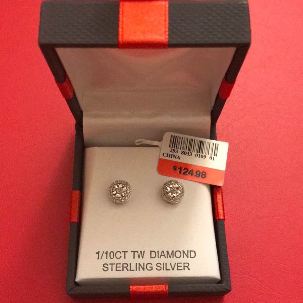 New silver earrings